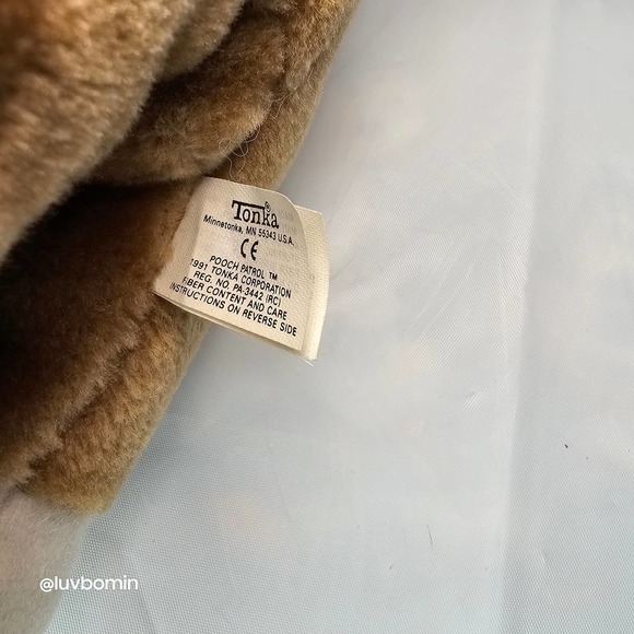 Tonka Pooch Patrol Super Hero Dogs Plush Toy Figure Rare Vintage 1991 Red Yellow - Picture 8 of 8